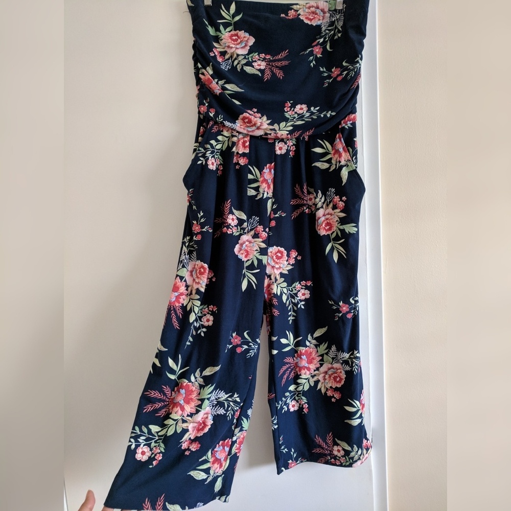 Floral Strapless Jumpsuit